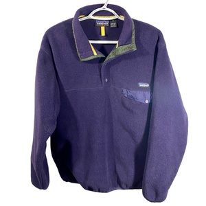 Patagonia Lightweight Synchilla Snap-T Pullover Deep Purple Popover Jacket M